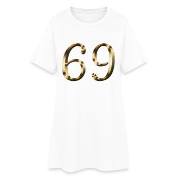 69 ans 69 ans or 69e anniversaire cadeau - Robe T-shirt Femme - blanc - Devant