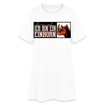 Einhorn unicorn lustig dub nas horn - Frauen T-Shirt-Kleid - Weiß - Vorne