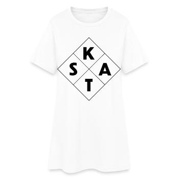 Skat - Robe T-shirt Femme - blanc - Devant