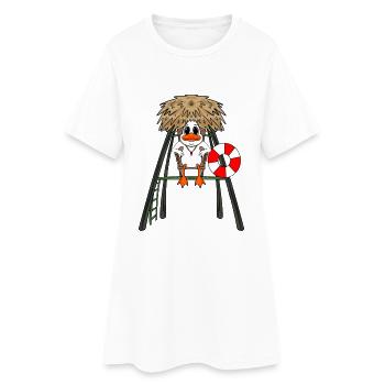 Canard sauveteur - Robe T-shirt Femme - blanc - Devant