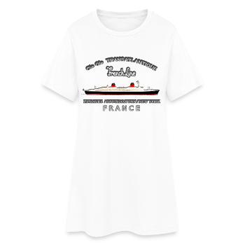 PAQUEBOT FRANCE Louis RUNEMBERG © Adagp - Robe T-shirt Femme - blanc - Devant