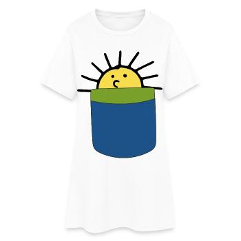 Soleil - Robe T-shirt Femme - blanc - Devant