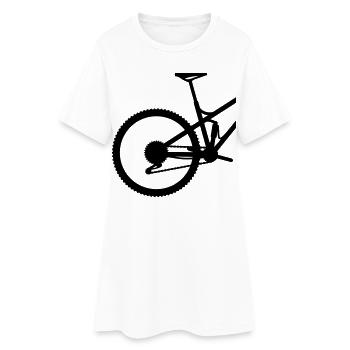 VTT arrière - Robe T-shirt Femme - blanc - Devant