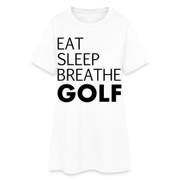 Golfeurs - Robe T-shirt Femme - blanc - Devant