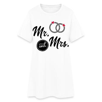 wedding - Women’s T-Shirt Dress - white - Front