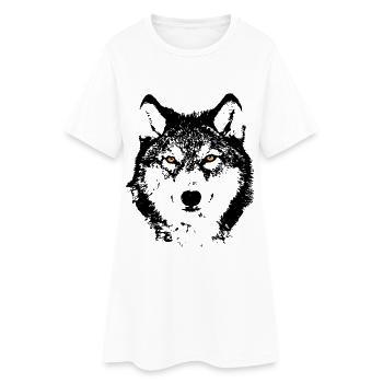 Golden Eyes in the Shadows - Women’s T-Shirt Dress - white - Front
