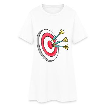 Dartboard Dart Darts - Women’s T-Shirt Dress - white - Front