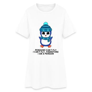 Je suis un pingouin - Robe T-shirt Femme - blanc - Devant