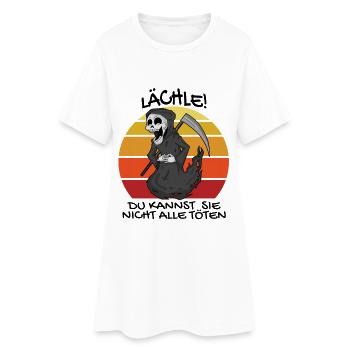 Sensenmann Retro Spruch lustig - Frauen T-Shirt-Kleid - Weiß - Vorne