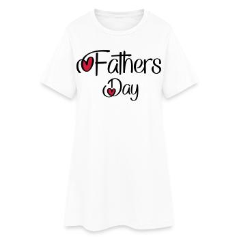 Fête des pères - Robe T-shirt Femme - blanc - Devant