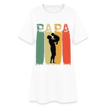 Dad and Son's Team Gift Idea Father's Day - Women’s T-Shirt Dress - white - Front