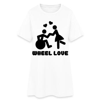 Wheellove for wheelchair users who dance * - Women’s T-Shirt Dress - white - Front
