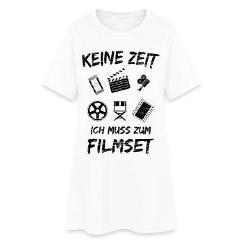 Keine Zeit Ich muss zum Filmset Filmmacher Regie - Frauen T-Shirt-Kleid - Weiß - Vorne