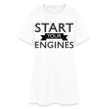 Lustige Geschenke für Männer - Frauen T-Shirt-Kleid - Weiß - Vorne