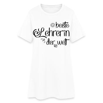 Beste Lehrerin der Welt - Frauen T-Shirt-Kleid - Weiß - Vorne