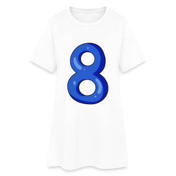 8 - Robe T-shirt Femme - blanc - Devant