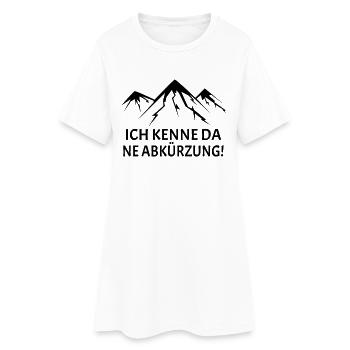 Ich kenne da ne Abkürzung - Frauen T-Shirt-Kleid - Weiß - Vorne