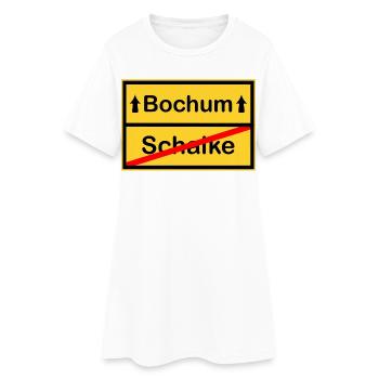Bochum Aufstieg - Frauen T-Shirt-Kleid - Weiß - Vorne