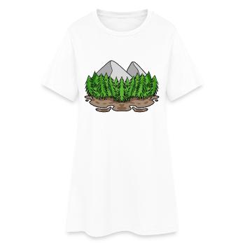Mountain Mountains - Women’s T-Shirt Dress - white - Front