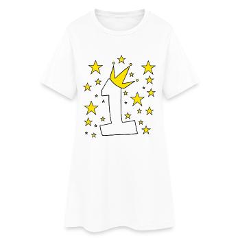 1 an al - 1 anniversaire - Robe T-shirt Femme - blanc - Devant