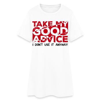 Cool blague Drôle de phrases - Robe T-shirt Femme - blanc - Devant