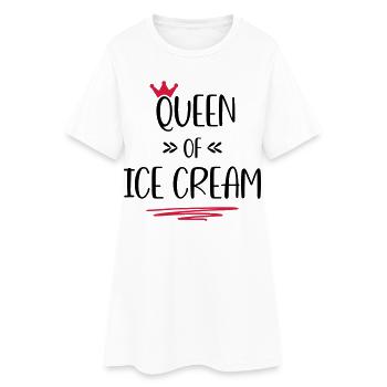 ice cream - Women’s T-Shirt Dress - white - Front