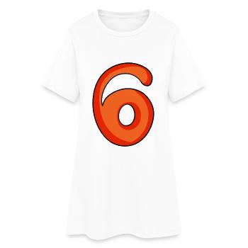 Numéro 6 - Robe T-shirt Femme - blanc - Devant