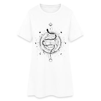 Schlangen Mondphasen Occult Wicca Goth Clothes - Frauen T-Shirt-Kleid - Weiß - Vorne