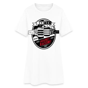 united against racism - Robe T-shirt Femme - blanc - Devant