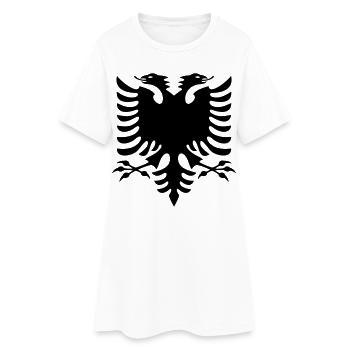 Drapeau de l’Albanie - Robe T-shirt Femme - blanc - Devant