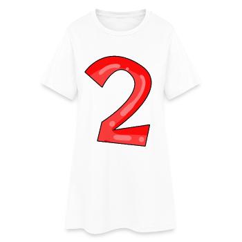2 - Women’s T-Shirt Dress - white - Front
