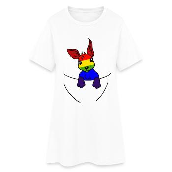 Koala LGBT Drapeau Arc-en-ciel Gay Pride Gay - Robe T-shirt Femme - blanc - Devant