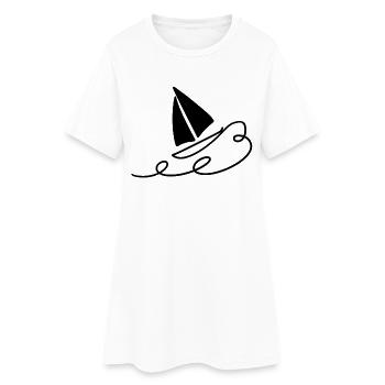 voile - Robe T-shirt Femme - blanc - Devant