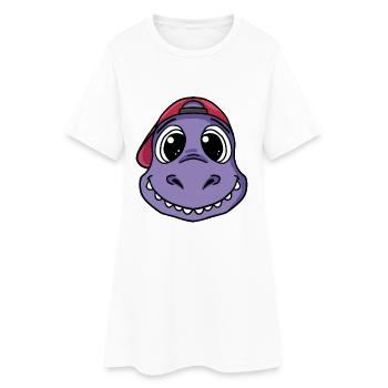 dinosaur - Women’s T-Shirt Dress - white - Front