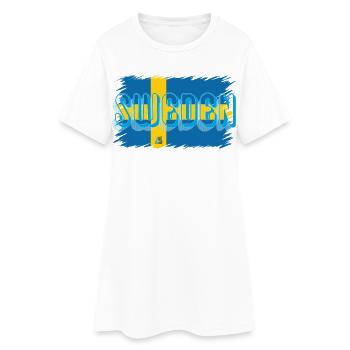 Suède - Robe T-shirt Femme - blanc - Devant