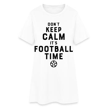 Football Time - Frauen T-Shirt-Kleid - Weiß - Vorne