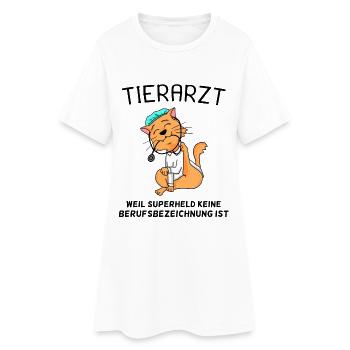 Tier Tierarzt Tiermedizin Geschenk - Frauen T-Shirt-Kleid - Weiß - Vorne