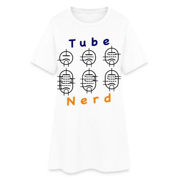 Tube à vide Nerd - Robe T-shirt Femme - blanc - Devant