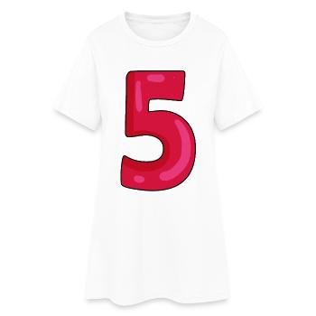 5 - Robe T-shirt Femme - blanc - Devant