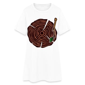 Naturliebhaber Natur Baum - Frauen T-Shirt-Kleid - Weiß - Vorne