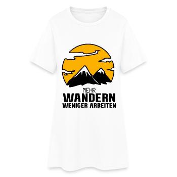 Berg Berge Berggipfel Gipfel Wandern Wanderer - Frauen T-Shirt-Kleid - Weiß - Vorne