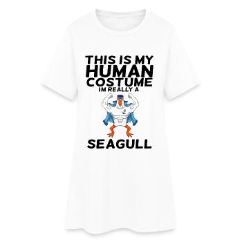 La mouette - Robe T-shirt Femme - blanc - Devant