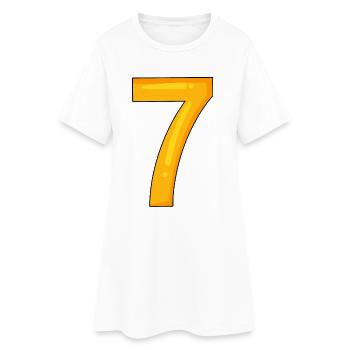 Numéro 7 - Nombre 7 - Robe T-shirt Femme - blanc - Devant