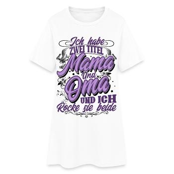 Mama Oma - Frauen T-Shirt-Kleid - Weiß - Vorne