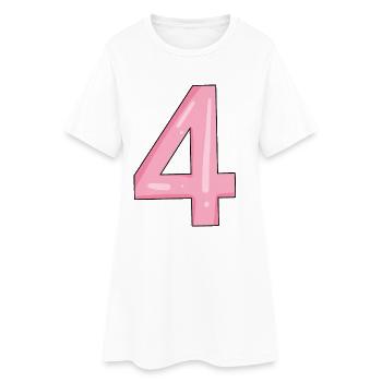 4 - Robe T-shirt Femme - blanc - Devant