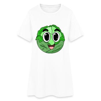Doux chou - Robe T-shirt Femme - blanc - Devant