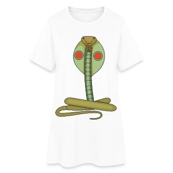 Serpent - Robe T-shirt Femme - blanc - Devant