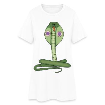 Serpent - Robe T-shirt Femme - blanc - Devant