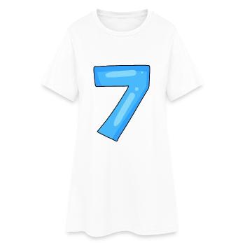 Numéro 7 - Robe T-shirt Femme - blanc - Devant