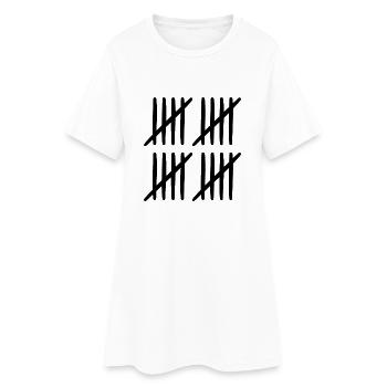 20 ans liste-traits 20 ans - Robe T-shirt Femme - blanc - Devant
